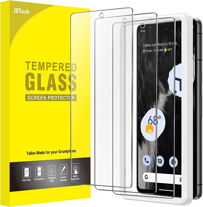JETech Schutzfolie für Google Pixel 7, Panzer Schutz Glas Folie Displayschutz, 3 Stück