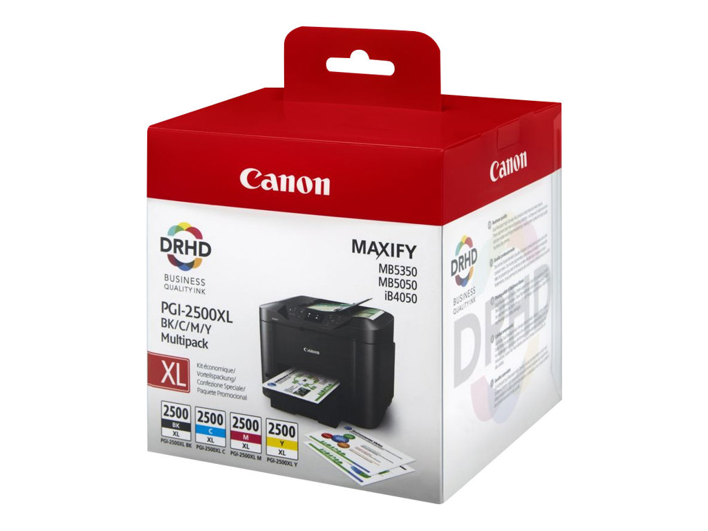 CANON PGI-2500XL B/C/M/Y Tinte schwarz und dreifarbig Multipack