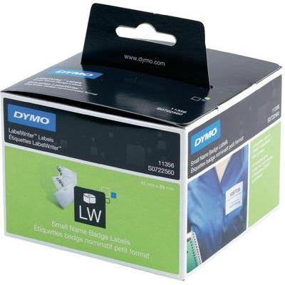 DYMO Etiketten-Band Typ 11356, 300 Blanko Namensschild-Etiketten (89 x 41 mm), Weiss, fuer Labelwriter